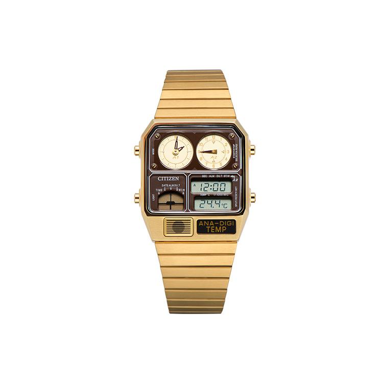 

CITIZEN Quartz Movement Stainless Steel Strap Watch Unisex Coffee Watch Dial JG2103-72X Gold Strap JG2103-72X