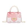 Kawaii Crossbody Bag Cartoon Cute Girls Fashion Mini Chain Pearl Handbag Sweet Princess Jelly Pack Party Coin Purses Gift