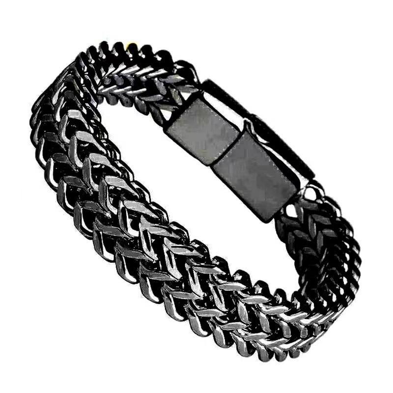 Men's Stainless Steel Hip-Hop Punk Bracelet - Bold and Simple Design