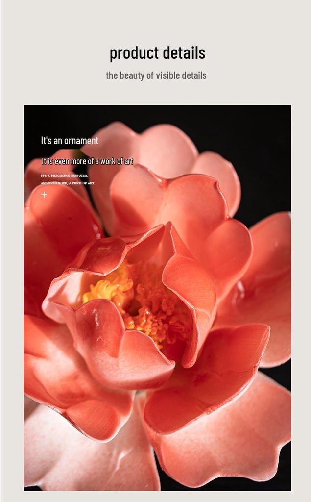 Xichun Handmade Ceramic Flower Incense Holder - Zen Style Ornament