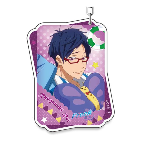 Chao Key Play Rin Haruka Boys' Swimming Club Acrylic Laser Keychain Pendant