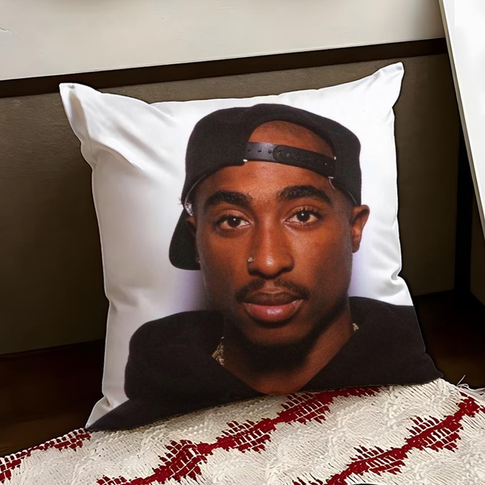 2PPAC Tupac SShakur Kissenbezug Wendbar Weich Strapazierfähig Kissenhülle Zuhause Auto Mehrzwecknutzung für täglichen Komfort