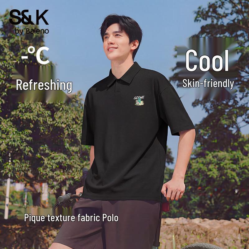 Baleno S&K Men s Ice-Feel Pique Polo Shirt L