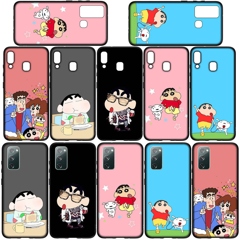 Cover for iPhone 17 16 15 Xiaomi Poco Redmi Note 14 13 12 Pro 16e Samsung Galaxy S25 S24 S23 OPPO Huawei Cartoon Crayon Shin Chan Shinchan Phone Case