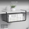 Under Desk Hanging Storage Basket, Metal Organizer Rack, NoDrill, MultiSize