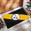 Pittsburgh Steelers Kristall Samt Teppich Weich Anti?Rutschfeste Fußmatte Bequemer Wohnzimmer Schlafzimmer Dekor Teppich
