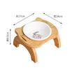 Elevated Bamboo Food Bowl Pet Bowl Cat and Dog Supplies Leak Proof Pet Food Bowl and Feeder for Small Dogs Cats Cat Food Bowl