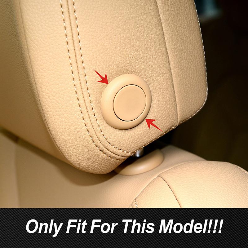 Car Accessories Seat Headrest Adjustment Button Loops Circles Frame Decoration Sticker Ring Cover Trim For Porsche Macan 2014-21