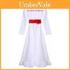Vestido Branco de Algodão Annabelle Cosplay Para Mulheres Fantasia Assustadora de Halloween Perfeito Para Uso em Palco