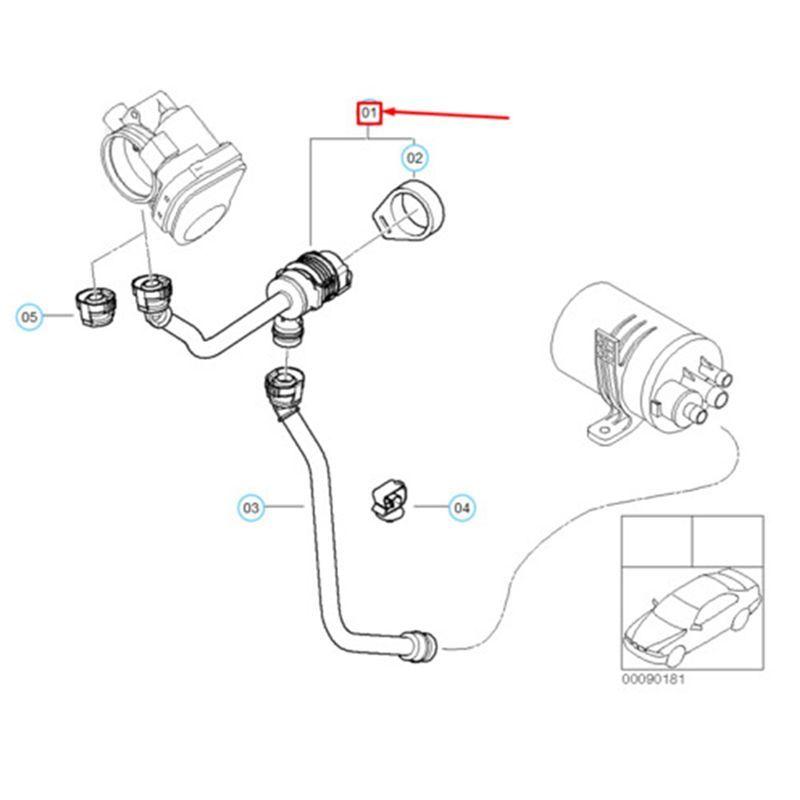 Soupape d'évent de réservoir de carburant Soupape de batterie de réservoir en carbone Soupape d'évacuation de réservoir de carburant Pour BMW E81 E87 E87N E90 E90N 13907529753