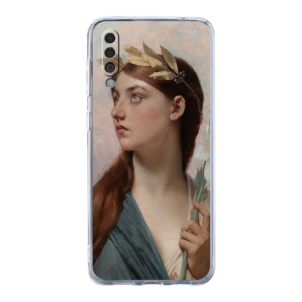 Phone Case For Samsung A14 A50 A70 A30 A40 A20E A10S A20S A02S A04S A12 A22 A32 A34 A52 5G A54 Renaissance Art Painting Cover