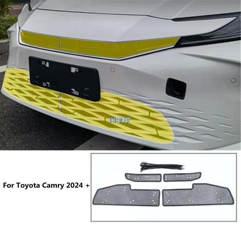 Car Styling Front Racing Grill Mesh ect Screen Anti Bug Net Cover Protector Decoration Accessories For Toyota Camry 2024 +