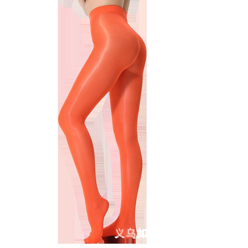 Collant modellanti 60D resistenti agli strappi taglie forti per donna, calze da yoga/danza lucide, leggings lisci da donna, pantaloni da ginnastica, calzetteria