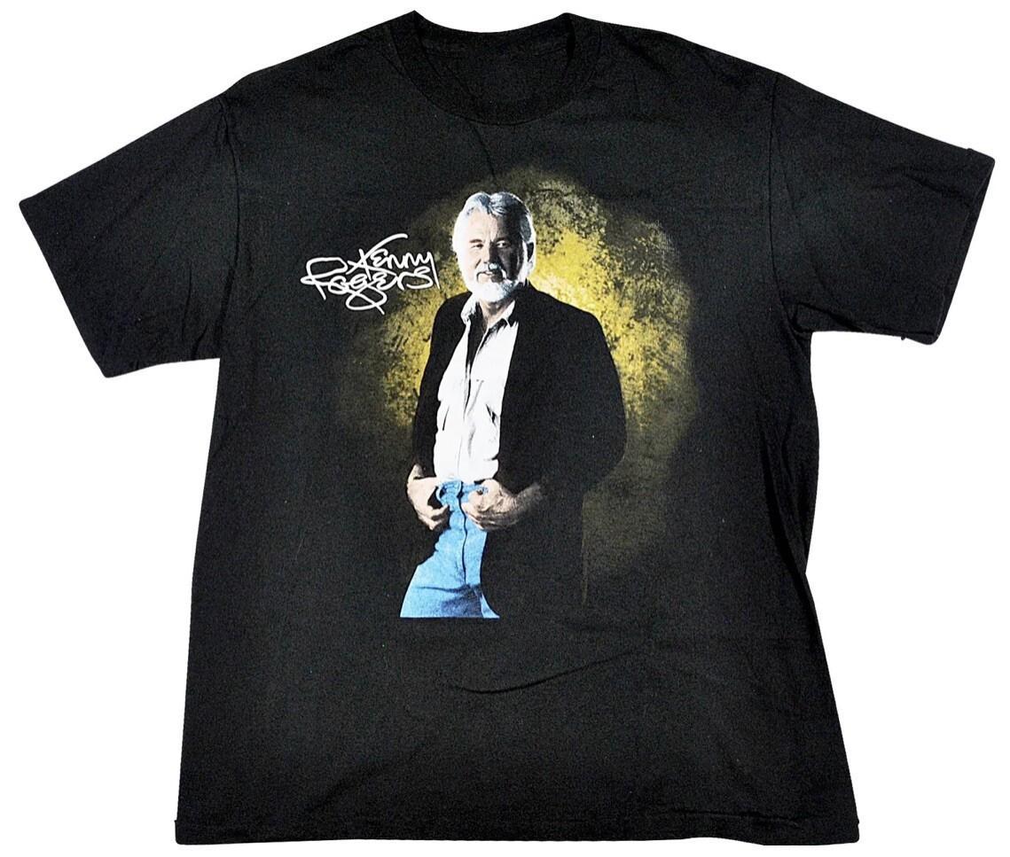 Kenny Rogers 1989 Memory Signature Tee Shirt Black Unisex S-5XL EM1076 XXL