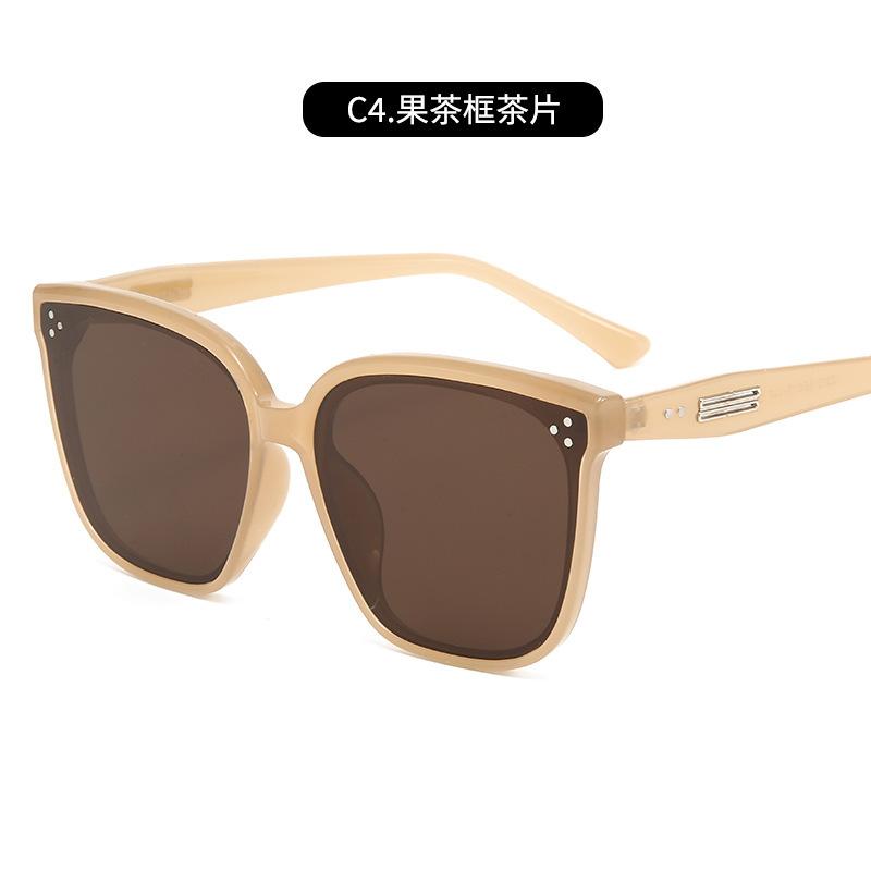 Simple Glasses, Gm Sunglasses, Women'S Large Frames, Thin, High-End Temperament, Anti-Ultraviolet Sunglasses