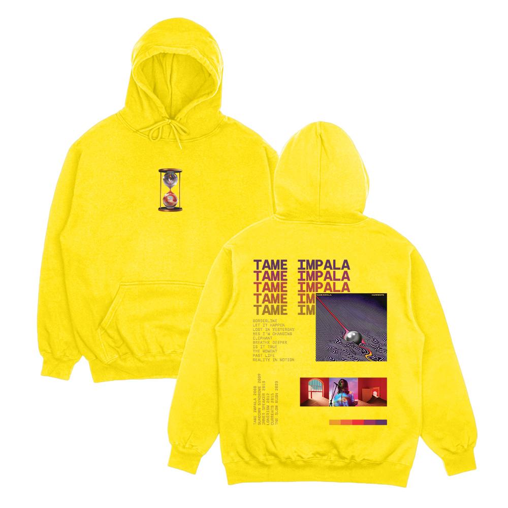 

Худі Tame Impala Поп-рок гурт Tame Impala Currents Графічний одяг Чоловічий Жіночий Довгий рукав Вуличний одяг Повсякденний пуловер XXL жовтий