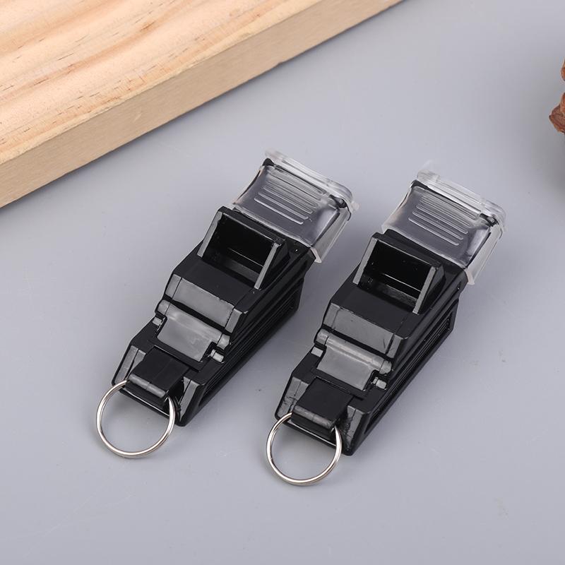 Professional Football Referee Whistles With Lanyard Box Big Sound Plastic Whistles Basketball Whistles Coach Equipment