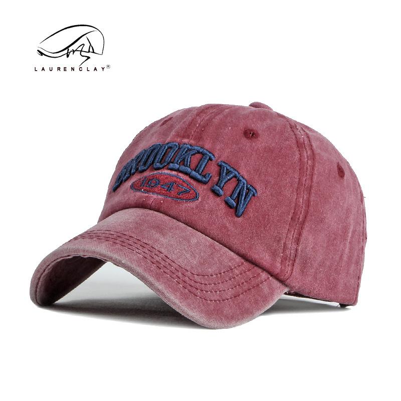 Washed and old cotton cap men and women spring and summer sunscreen sunshade three-dimensional embroidery letter baseball cap