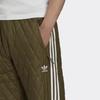 Adidas Originals Embroidered Logo Striped Quilted Casual Pants Men Bottoms Olive-Green H11431