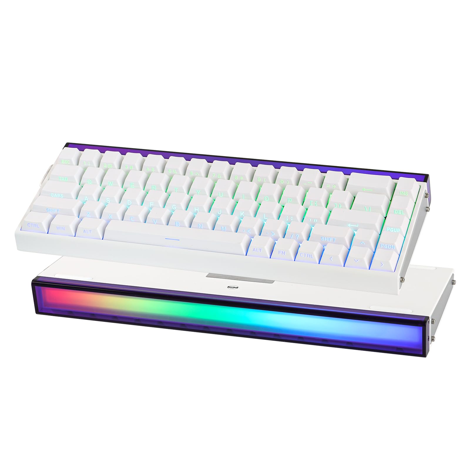 

EPOMAKER Aula Hero68 HE Wired Magnetic Gaming Keyboard with Adjustable Rapid Hall Effect 8kHz Sound RGB Box Backlight 0.01mm Actuation, Switches, білий