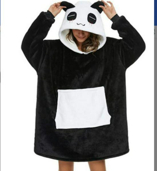 Ζεστό Φαρδύ Φούτερ με Κουκούλα και Κουβέρτα για Χαλάρωση