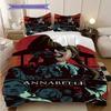 Dark Secrets Annabelle Creation Three-piece set (1 * duvet cover + 2 * pillowcase, without core) 2D Flat Bedding set Duvet cover and pillowcase