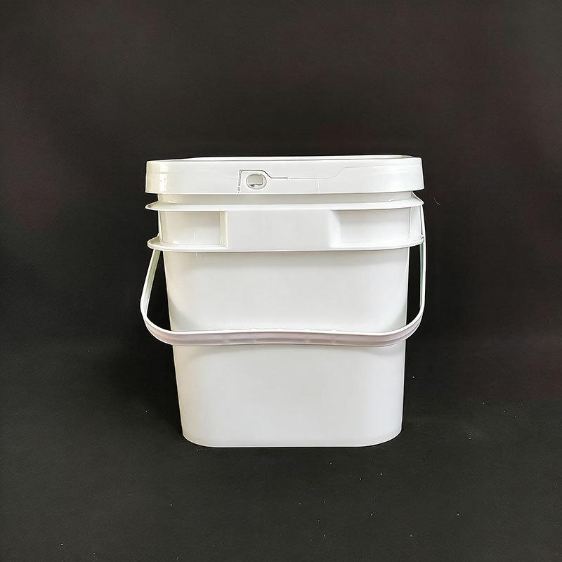 5L Thickened Square Plastic Bucket with Lid for Laundry Detergent, Salt, Pet Food, or Powders (Holds 5kg)