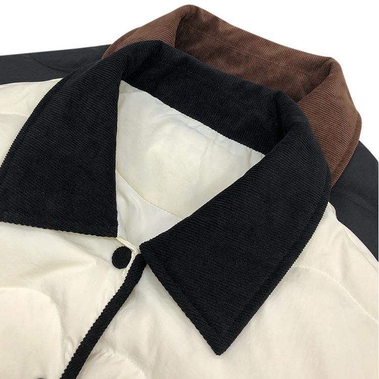 Women's Winter Light Short Splicing Warm Jacket Sweet Fresh Loose Jacket