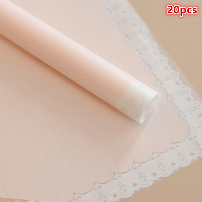 20Sheets Durable Flower Gift Wrapping Paper Waterproof Plastic Ideal for DIY Bouquets and Events