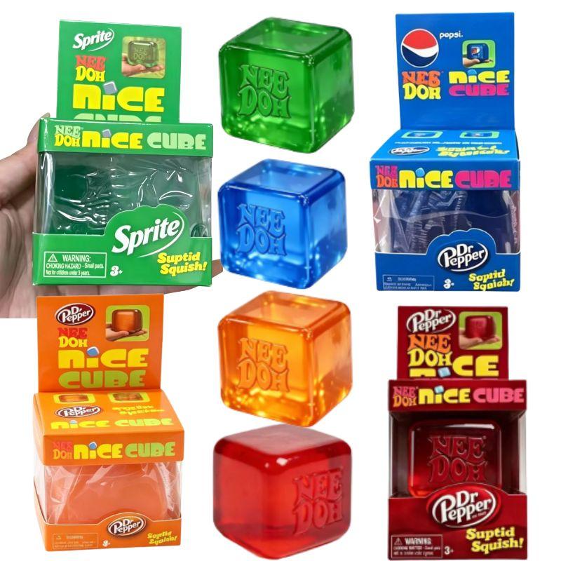 Nuovo Needoh Nice Cube Antistress Sensoriale Strumento Fidget per Ansia e Concentrazione Cubo Sensoriale da Scrivania per Adulti e Bambini