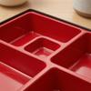 Square Japanese Bento Box HeatResistant 5Compartment Food Container