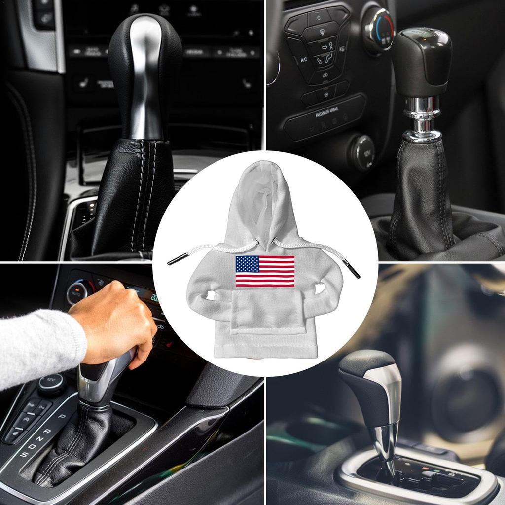 Funny Car Gear Shift Cover,Shift Knob Hoodie - Car Gear Lever Hooded Cover,Car Gear