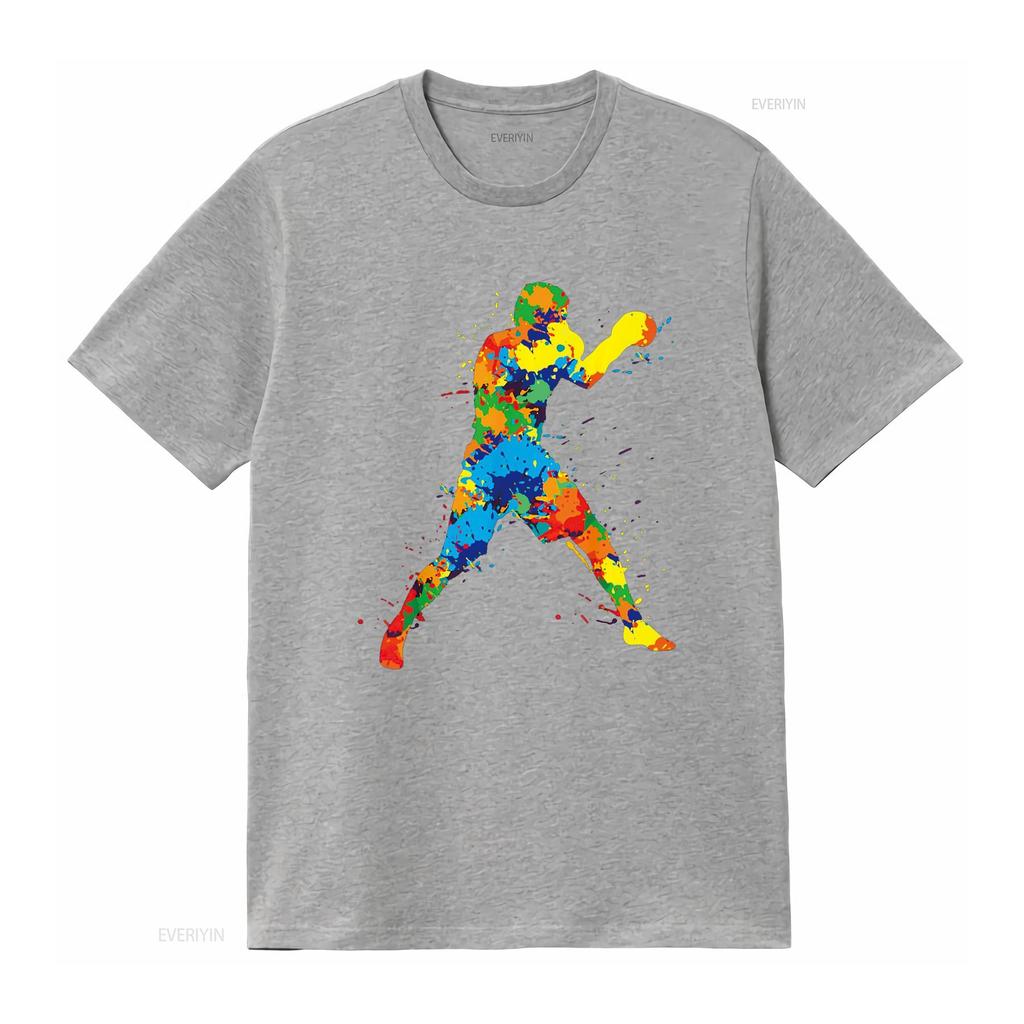 Boxing Boxer Boys Kids Men T Shirt Vintage Washed Slightly Designer Clothes Top For Everyday Wear Stretched Streetwear Unisex