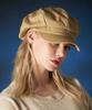 Bajal Herringbone Label Newsboy Cap Beige