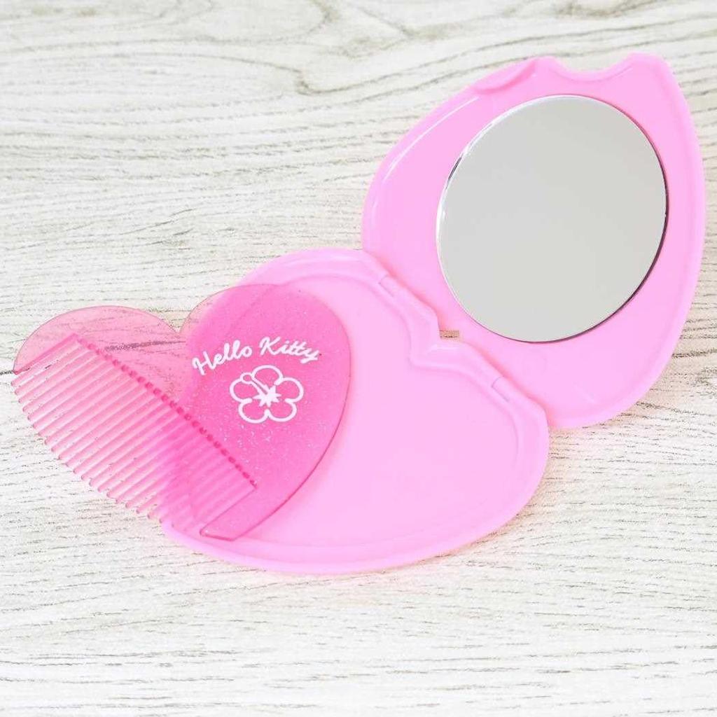 Sanrio Heart-Shaped Mirror Comb Y2KHello Kitty