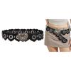 Western PU Belt for Women Exaggerated Rivet Studded Wide Cowgirl Belt for Jeans Pants Girl 2000s Decorative Belt Waistband