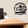 Vintage Metal Wall Art Coffee Bar Decor Iron Kitchen Sign Powder Coated Gift for Home