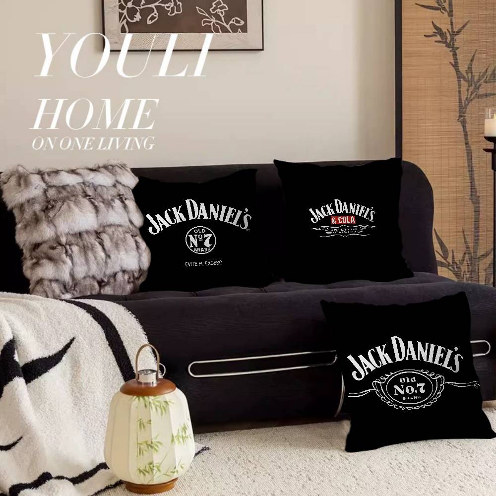 Classic Whiskey Logo J-Jack D-DanielS Pillow Cover Sofa Cushion Cover Home Room Decoration Children Gift