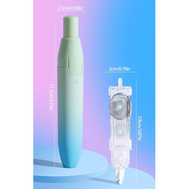 4 Refills Retractable Correction Tape Set Featuring Hues and User Plastic Construction