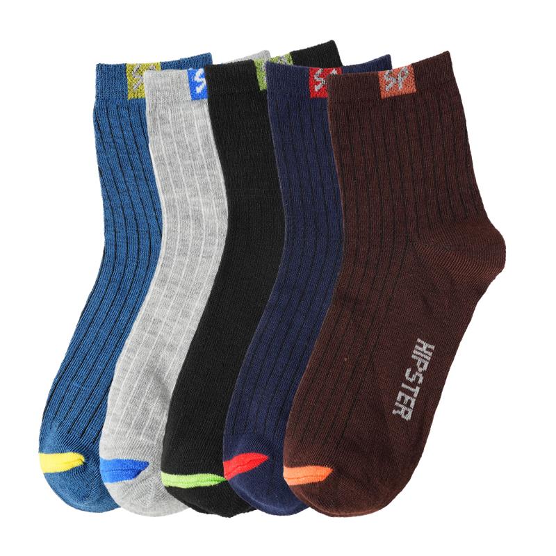 

Большие размеры 36-46 мужские спортивные повседневные носки средней длины впитывающие пот дышащие повседневные тонкие хлопковые носки 5PAIRS