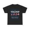 Trump 2024 Tshirt American Flag USA President America Unisex Heavy Cotton Tee