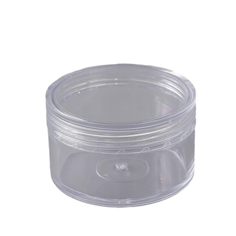 Transparente Reise-Kosmetikcremeflasche aus PS - Tragbarer, runder Probebehälter aus Kunststoff