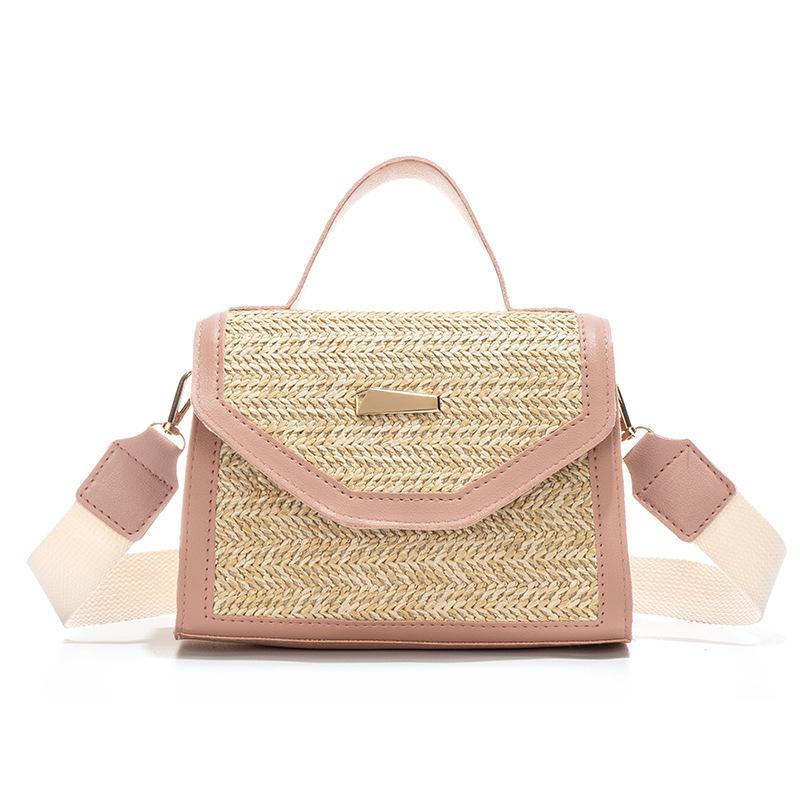 Ladies trend straw bag 2025 new ladies bag fashion sequins decoration shopping dating messenger bag