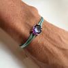 Personalized Bracelet Fashion Color Zircon Pendant Color Woven Rope Bracelet Electroplated Gold Color Retention