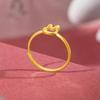 Vietnamese Gold-Plated Year of the Rabbit Fashion Ring - Open Style Rabbit Design, Perfect Gift for Girlfriend
