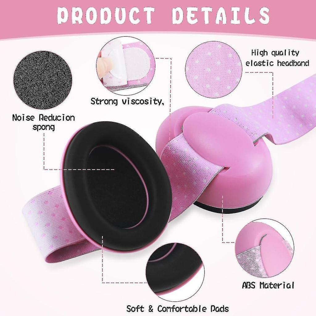 Baby Noise Canceling Earmuffs, Baby Soundproofing Earmuffs, Hearing Protection For Babies, For Babies From 0 To 24 Months, Soft Adjustable Headband