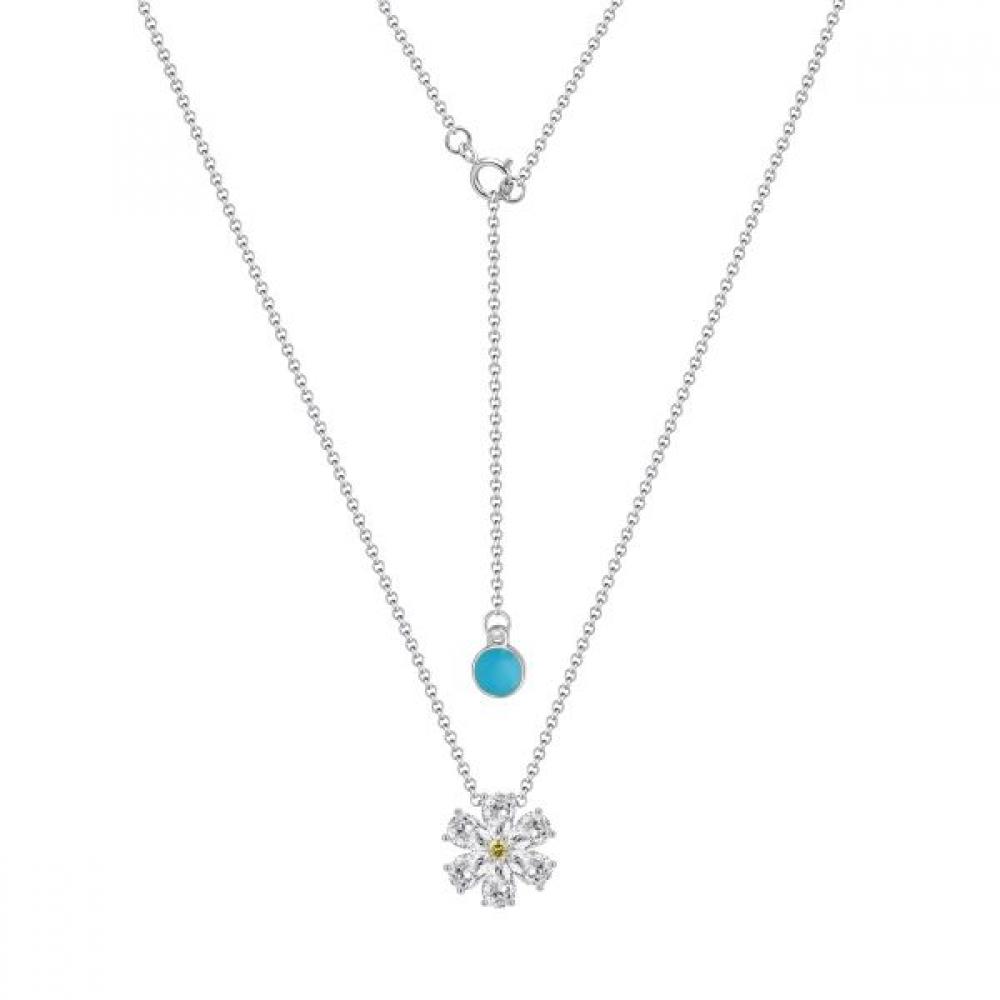Iceball Pear Flower Necklace