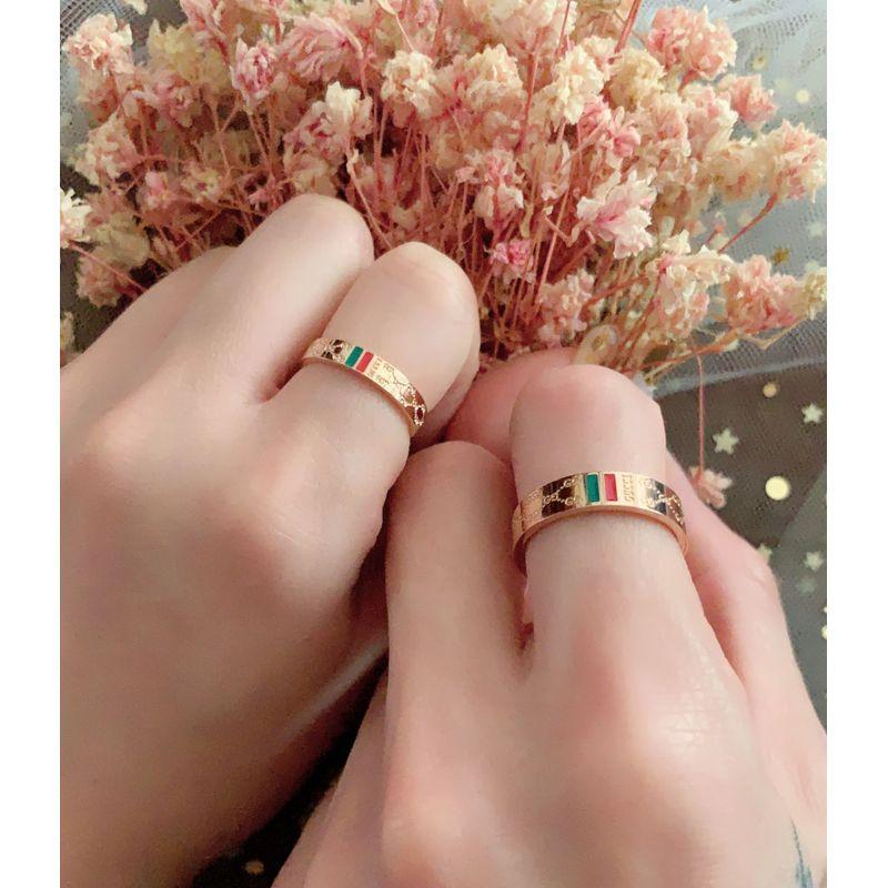

Fashion Rose Gold Titanium Steel Couple Ornament Ring Rose gold men s single US 9
