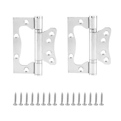 2 Piezas Acero Inoxidable Hogar Puerta de Madera Bisagra Silenciosa Accesorios de Ferretería No Necesita Ranurado