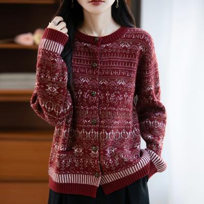 Women's 30% Cashmere Cardigan - Soft & Warm Wool Blend Sweater